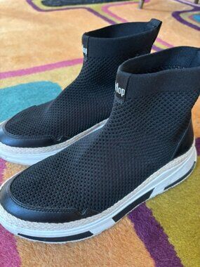 Fit Flop Black Mesh Sneaker Booties